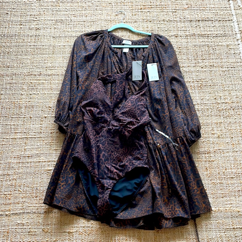 JETS Australia One piece swim suit and matching cover up